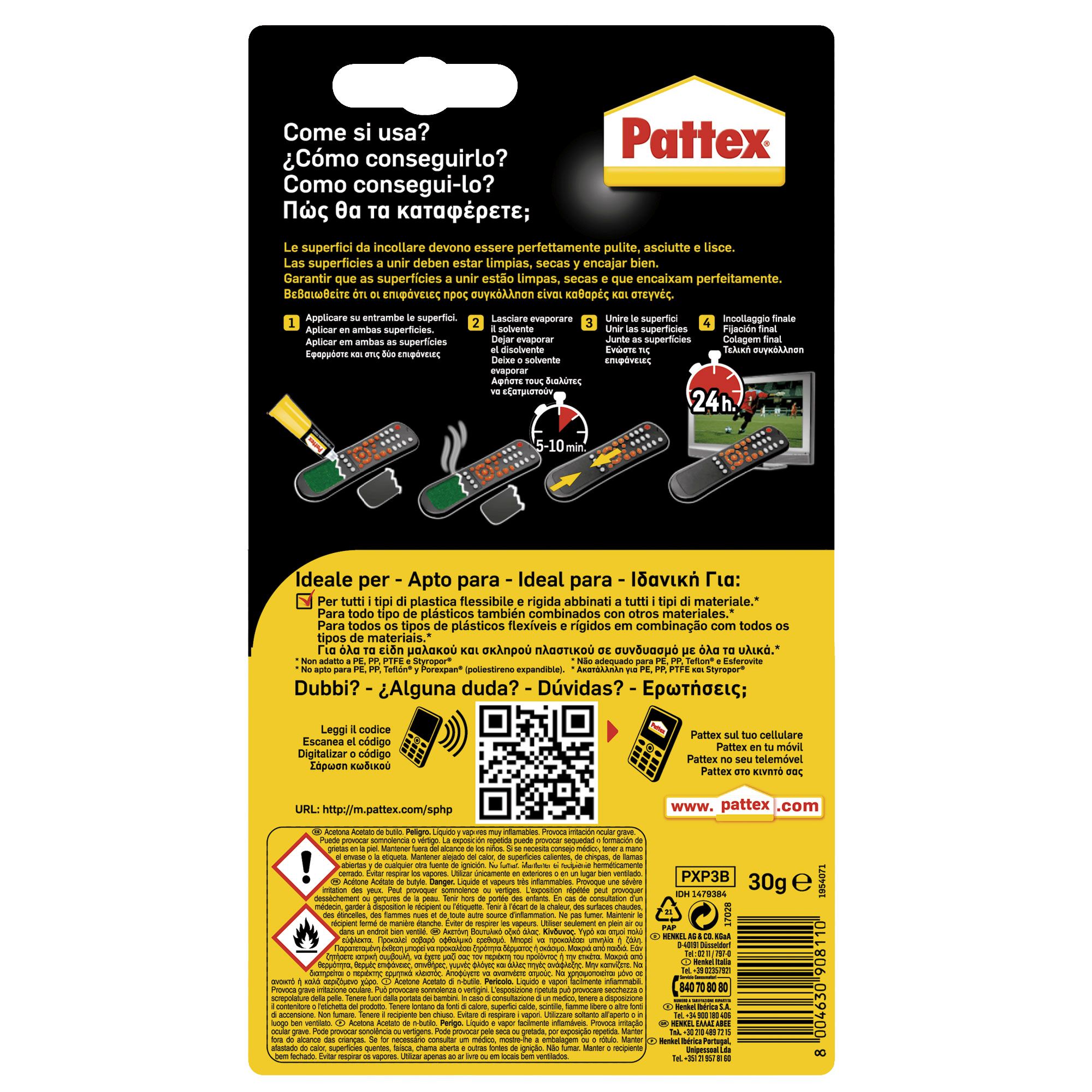 Pattex Especial Plásticos Bl 30 gr